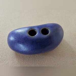 NEW!  Michael Gamble Handmade Blue Flower Keeper Small Pottery "Vase"